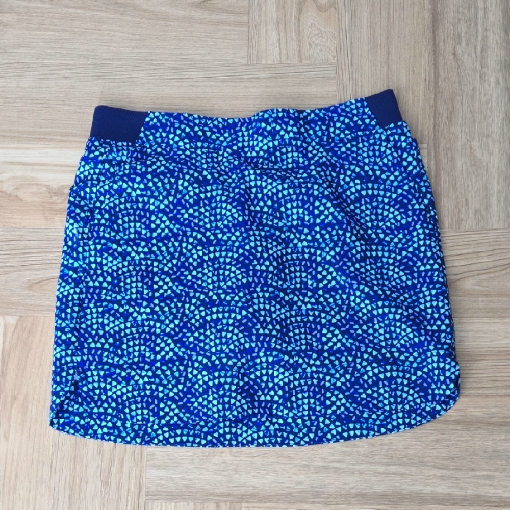 CYPRESS CLUB Blue Patterned Women's SkOrt M